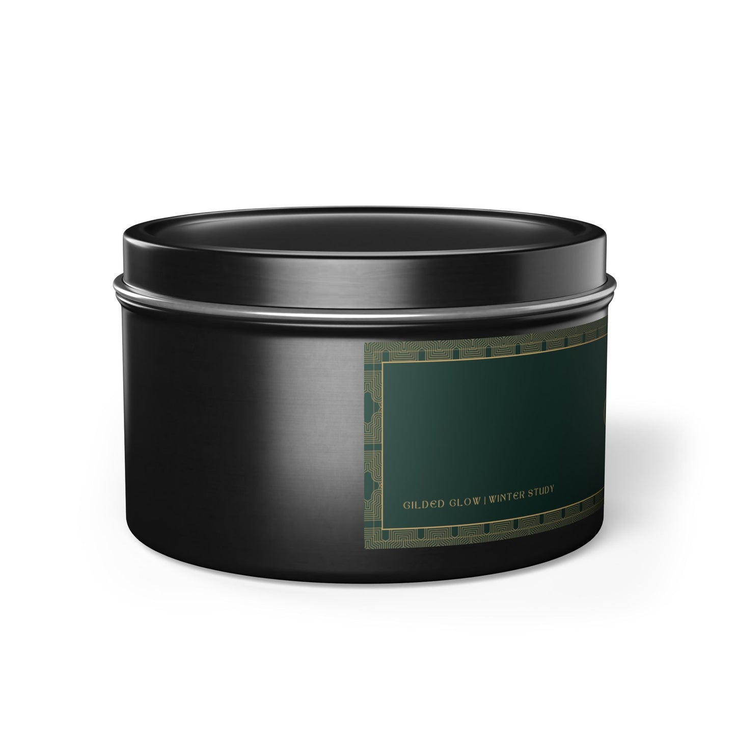Gilded Glow Tin Candle - Winter Study (Evergreen, 8 oz)