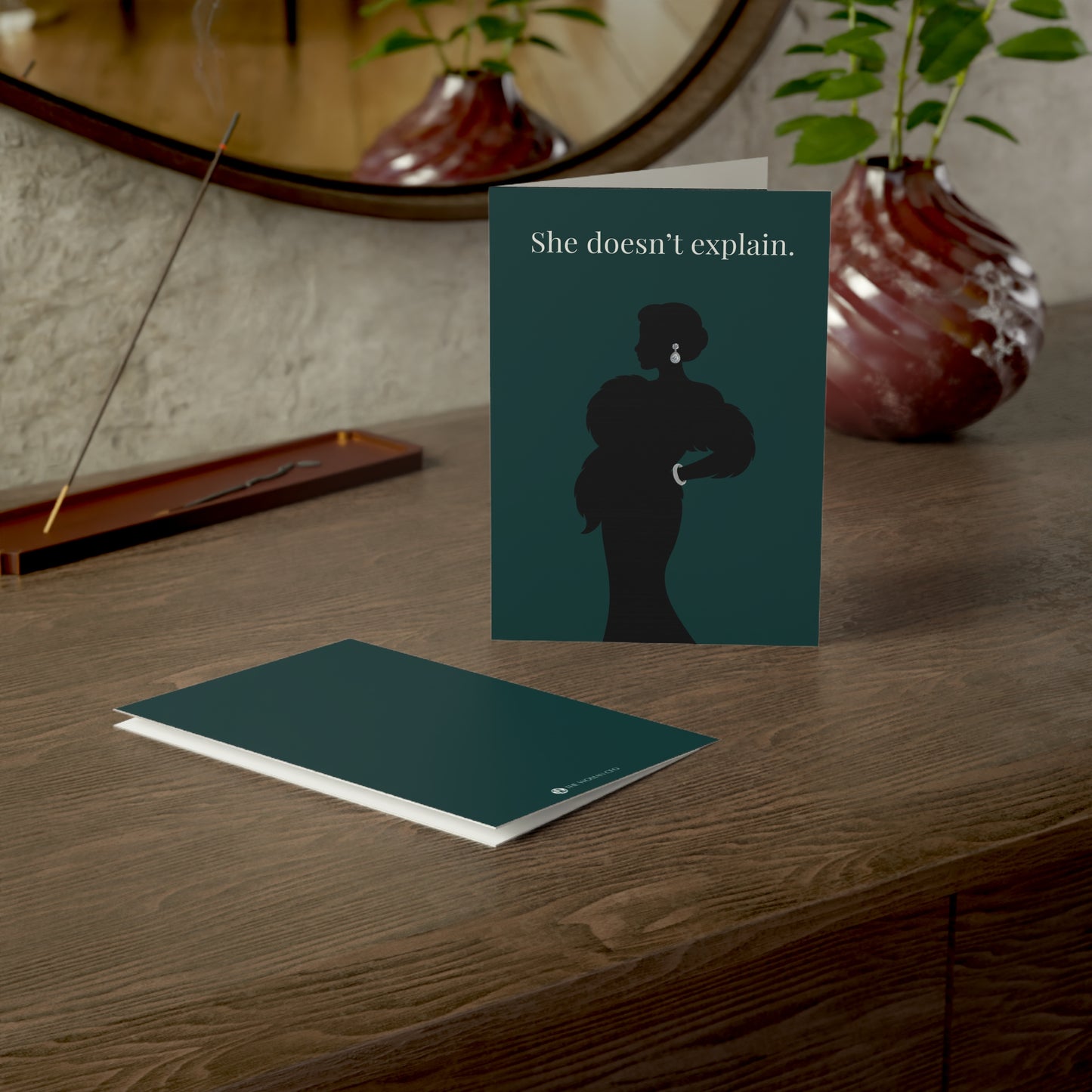 She Doesn't Explain Greeting Card