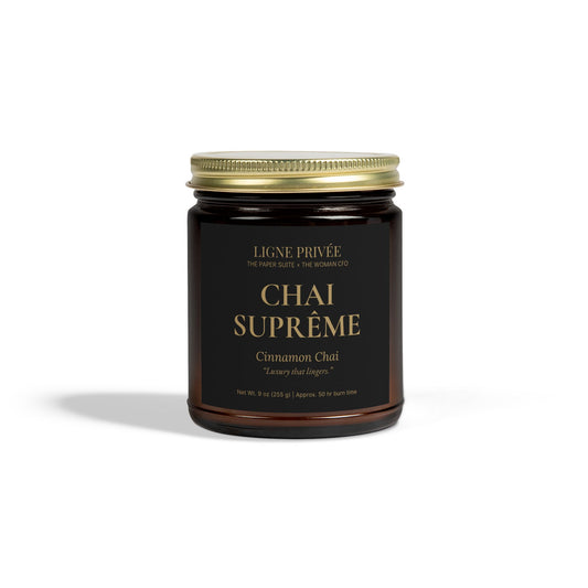 Ligne Privée Scented Candle – Chai Suprême (Cinnamon Chai, 9 oz)