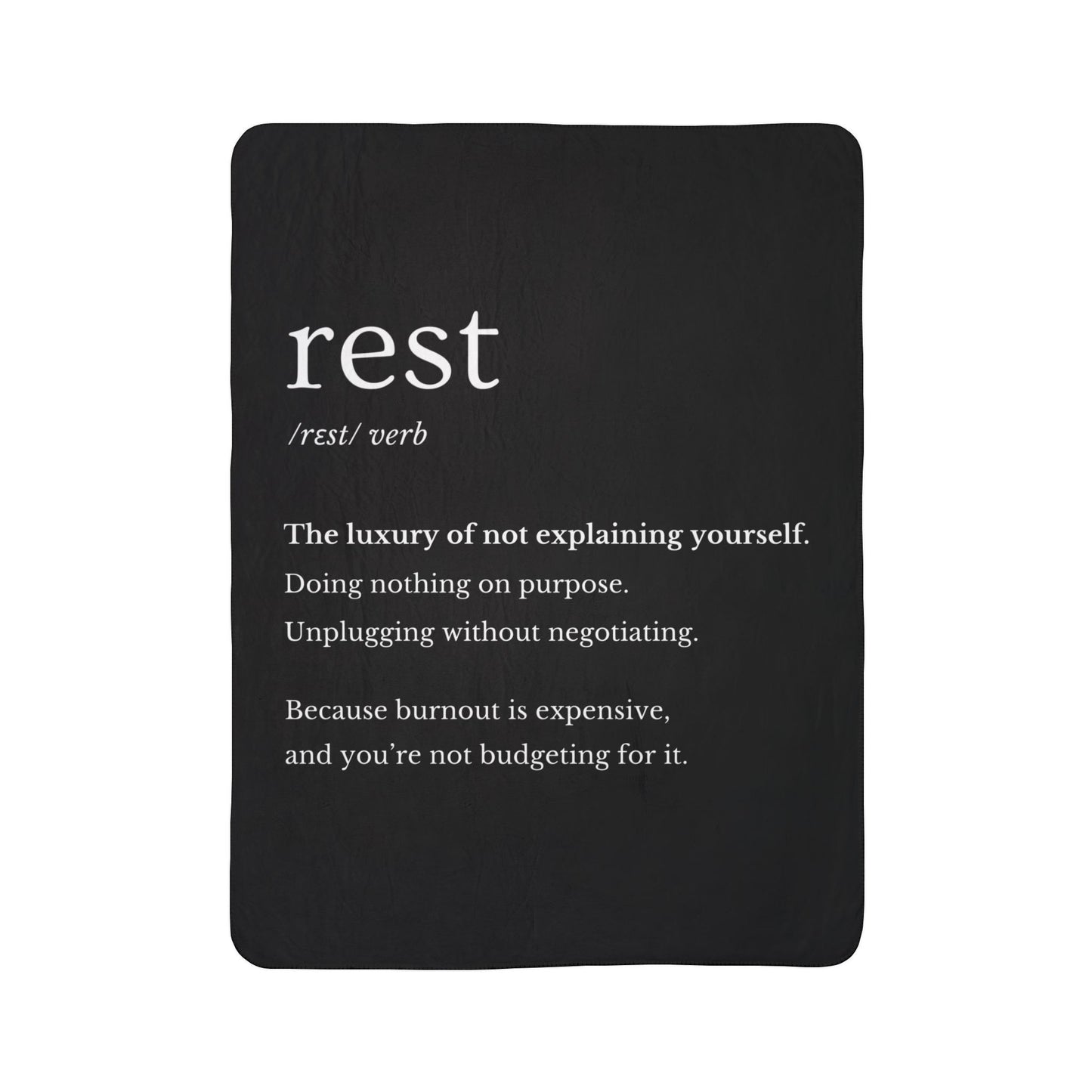 Take a Rest Fleece Sherpa Blanket