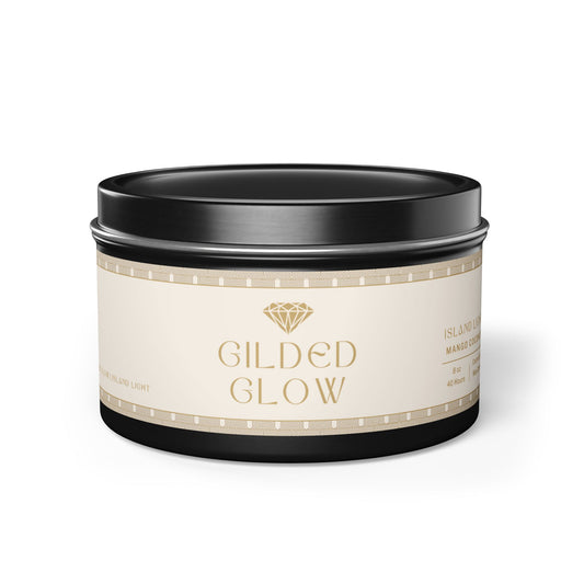 Gilded Glow Scented Candle - Island Light (Mango Coconut, 8 oz)