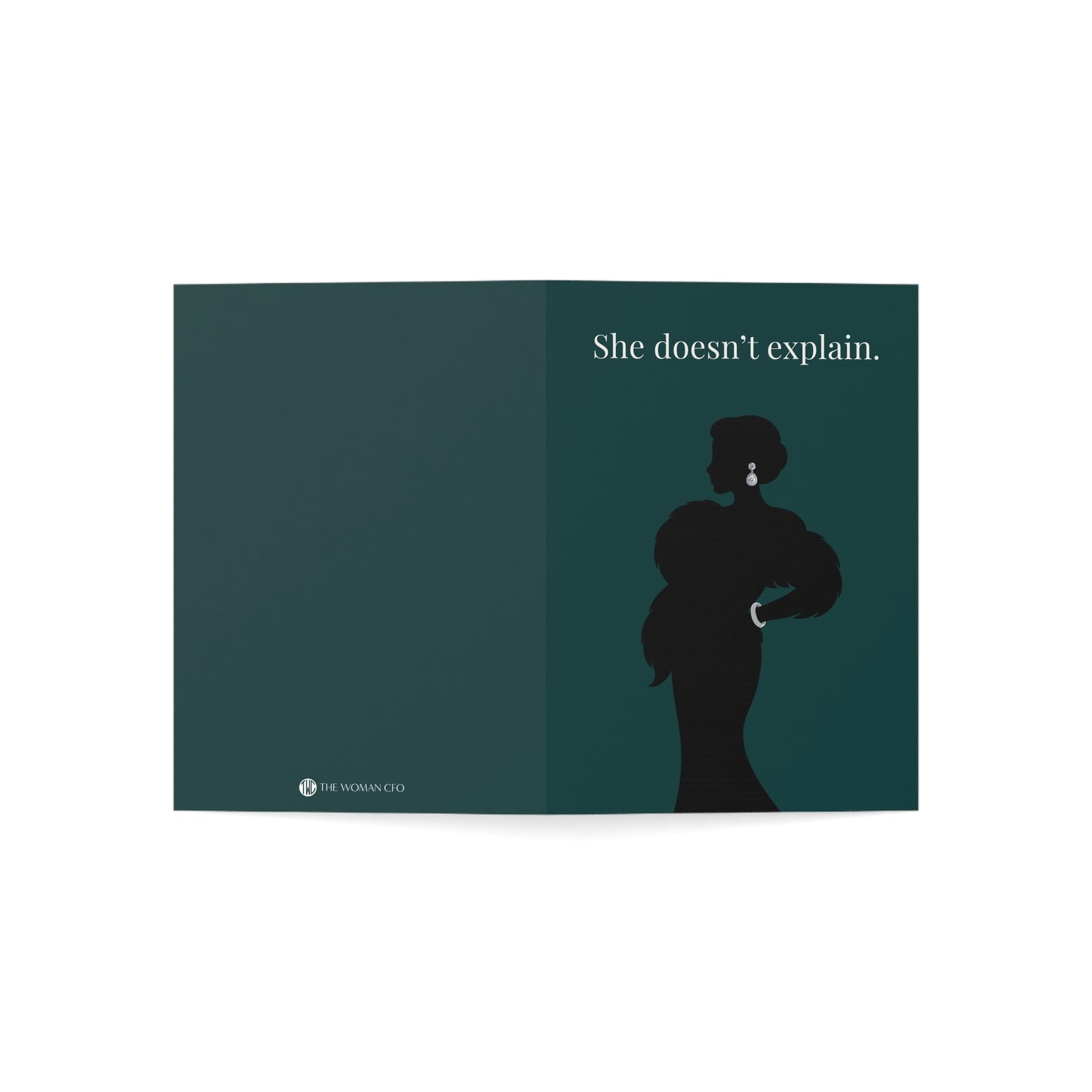 She Doesn't Explain Greeting Card