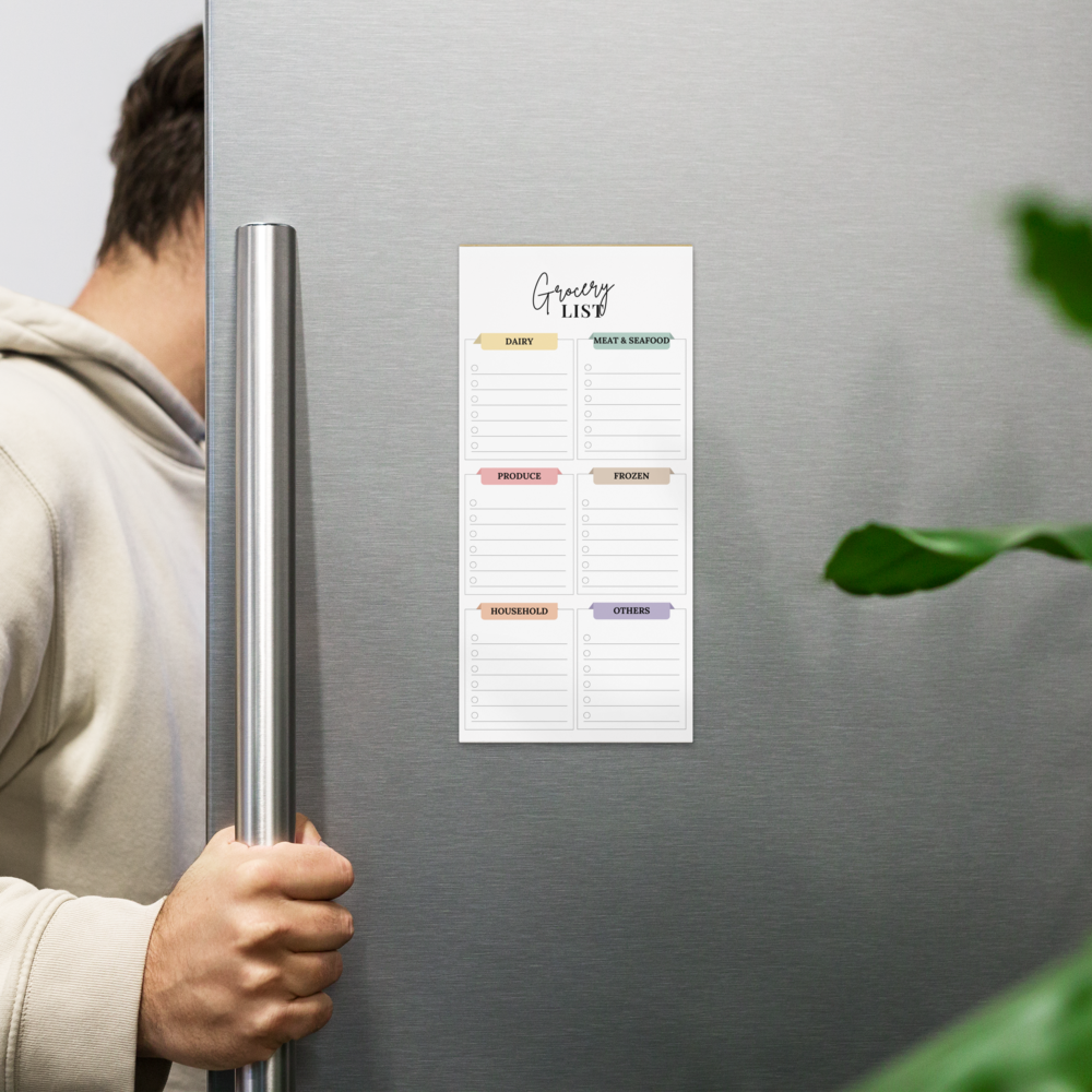 Grocery List Notepad - Magnetic