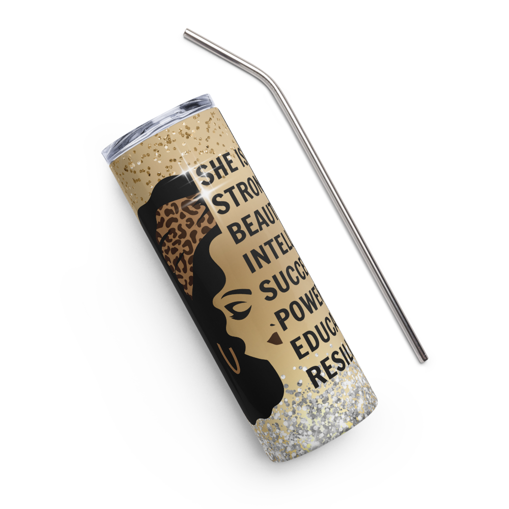 She Is Stainless Steel Tumbler